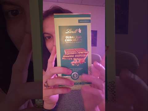 TRYING Lindt dubai chocolate 🩶#fypシ゚viral #shortsvideo #shorts #asmr #mukbang #asmrsound #asmrvideo