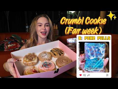 🎡 Trying EVERY Fair-Themed Crumbl Cookie This Week! + Pokémon Tin Opening 🍪🎴