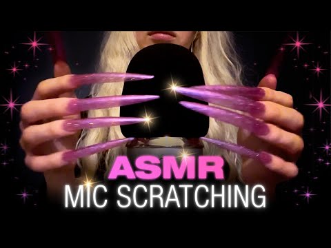 1 HOUR ASMR ✨ Fast & Aggressive Foam Mic Scratching ✨ w/ CLAWS 💅 Deep Brain Massage ✨ Intense ⚡️