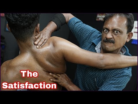 Satisfying Body Massage With Lots Of Cracking ASMR | Head And Body Massage ASMR | Big Eyes Barber