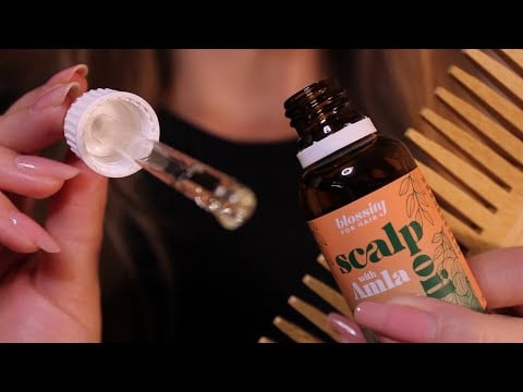ASMR Scalp Oiling and Head Massage 💫 Relaxing hair care (layered sounds, no talking)