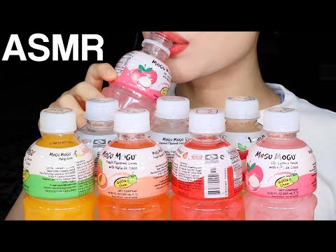 ASMR Mogu Mogu Drinks with Nata De Coco 모구모구 나타드코코 음료수 먹방 Mukbang