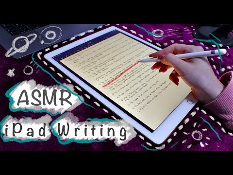 ASMR - iPad Writing Sounds - Soft Whispering - Space Facts