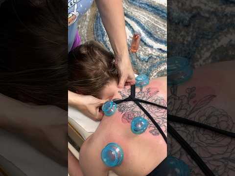 Clearing Out Upper Trap Pain & Headaches - Neck CRUNCHES + Soft Tissue Manipulation #asmr #shorts