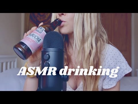 ASMR DRINKING SWALLOWING GULPING Sounds 삼키는 소리