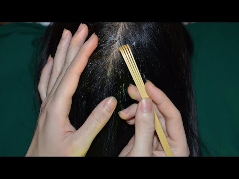 ASMR Up Close Scalp Check Relaxing To Sleep - Real Person Scalp Exam