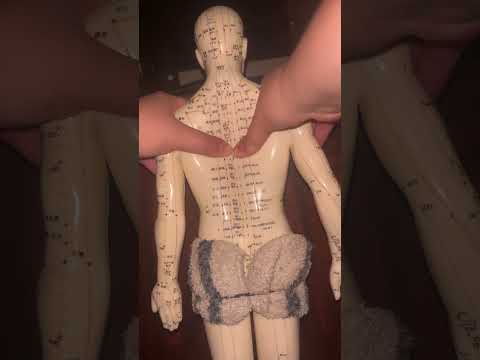ASMR acupuncture doll massage 💆 #asmr #acupuncture #massage #fyp #asmrsounds #asmrtapping