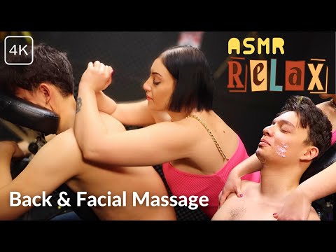 [ASMR OBEN] RELAXING BACK MASSAGE WITH WHISPERING FOR SLEEP