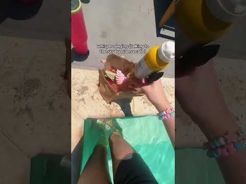 ASMR singing at the pool #ASMR #ASMRSinging #PoolASMR #PublicASMR