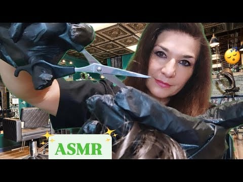 ASMR Tu ✨ PELUQUERA ✨ te corta ✂ te lava y te peina tu cabello MUY RELAJANTE 😴 para dormir 😴