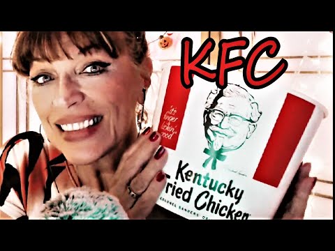 ASMR KFC POLLO FRITO🍗CRISPY CHICKEN🍽️CRUNCHY EATING SOUNDS👄POSTRE SORPRESA🍨SURPRISE DESSERT