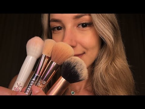 ASMR 💤 O COMBO PERFEITO PARA TE FAZER DORMIR (pincéis na lente super delicadinho)
