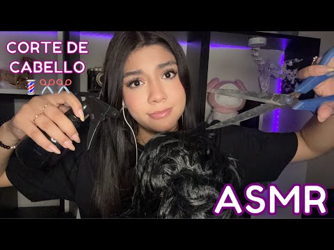 ASMR SPA español / TE HAGO UN CORTE DE CABELLO / MASAJE craneal SUPER relajante (peluquería)