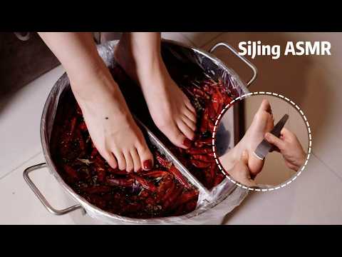 ASMR🌶️Chongqing Hot Pot Foot Massage🦶🏻Strong Aroma😂