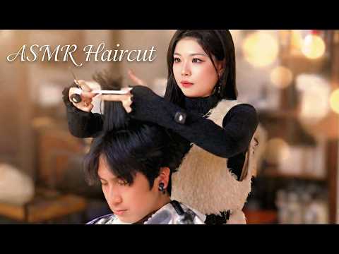 【ASMR】極上の癒し🫧 丁寧なヘアカット・眉毛ケア・至福のシャンプー