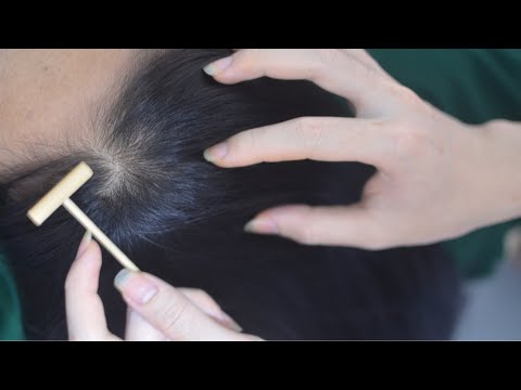 ASMR No Talking Scalp Scratch With Wooden Tools, Relaxing Scalp Massage For Relaxation