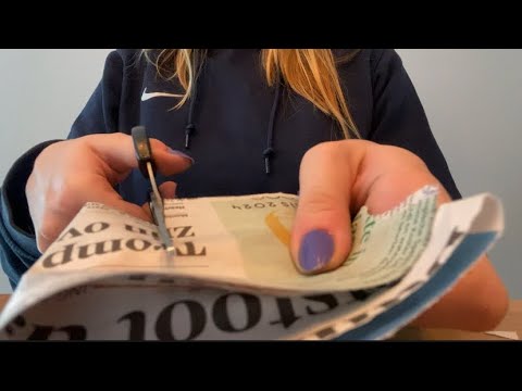 ASMR | Old Paper Ripping & Cutting 📄 (Newspaper, Homework, Crepe Paper)