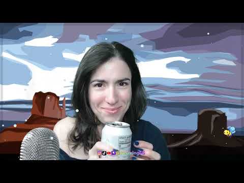 ASMR - Nail Tapping on a Can & Drinking Sparkling Water