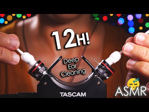 Deep Ear Cleaning ASMR to FALL ASLEEP [12 hours No Talking] 😴