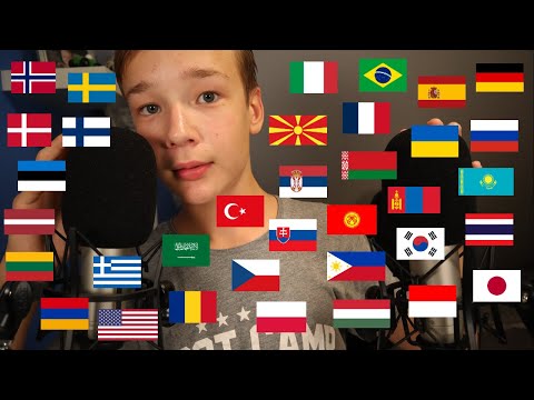 ASMR Whispering YOUR Favorite Trigger Words In 35 Different languages 🌍