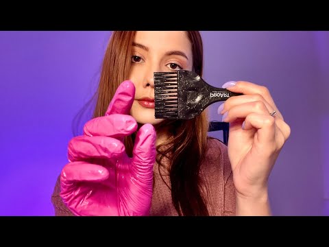 ASMR- VOU PINTAR SEU CABELO (lavagem, cafunés & pente)