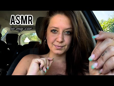 ASMR- Face touching in my car 💤 🚗