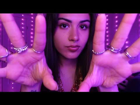 ASMR 😴 Reiki Hand Movements For DEEP Sleep (Mouth Sounds + Ring Sounds)