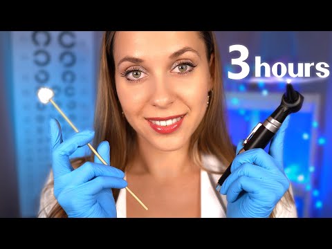 ASMR 3 Hours Full Otoscope Ear Cleaning Roleplay, Ear Exam, Earwax, Personal Attention