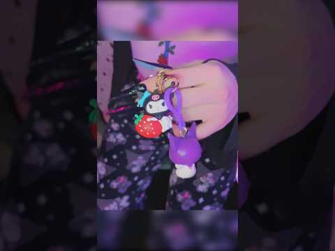 ASMR Kuromi keychain #asmr #asmrtapping #kuromi