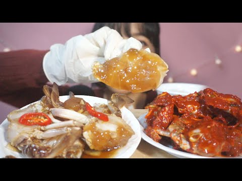 [한국어 ASMR] 따뜻한 흰 밥에 간장게장, 양념게장🦀 이팅사운드 (밥도둑🤤) Soy Sauce / Spicy Marinated Crab Eating Sounds