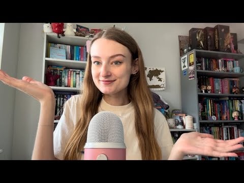 ASMR Balancing My Bookshelves for September (book triggers and close whispers) 