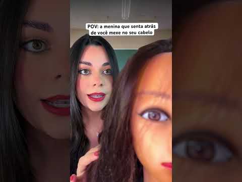 POV: a menina que senta atrás de você mexe no seu cabelo #asmr #asmrbrasil #asmrsounds