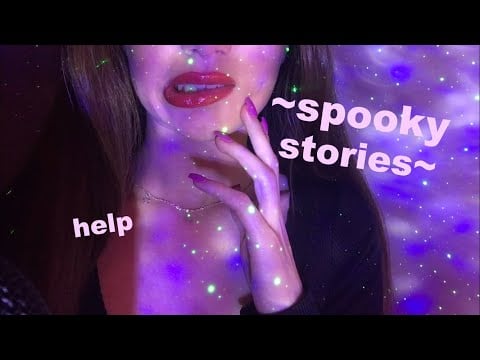 ASMR | Reading you spooky stories in my haunted house 🕷🎈