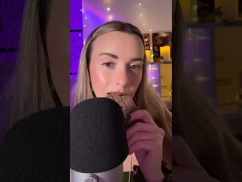 ASMR this chocolate is real I promise 🍫 #asmrtapping #asmrmouthsounds