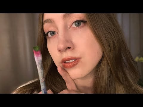АСМР🤍можно я порисую на вашем лице?🌷тихий голос