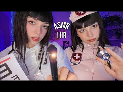 ASMR 1 HORA 👩‍⚕️ Nervos Cranianos, Dentista, Oftalmologista, Acupuntura, Dermatologista, Enfermagem