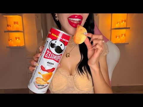 ASMR COMIENDO PAPAS MUY CRUJlENT3S🍟✨