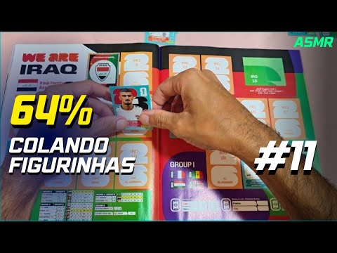 ASMR ABRINDO PACOTES E COLANDO FIGURINHAS ÁLBUM COPA 2026
