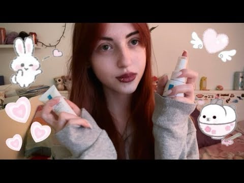 асмр увлажняющий массаж лица с кремом 🧴 *:･ﾟнежные прикосновения 🤍