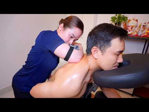 ASMR 🔥 She UNLOCKED My Heavy Shoulders! Intense Chair Massage