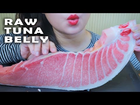 ASMR RAW TUNA BELLY (OTORO SASHIMI+SUSHI) WITH JAPANESE MILK TEA , SOFT EATING SOUNDS | LINH-ASMR