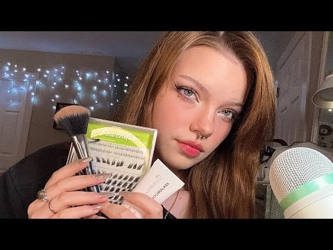 ASMR Do My Makeup With Me 🌱 | Whispers, Tapping, Makeup Triggers