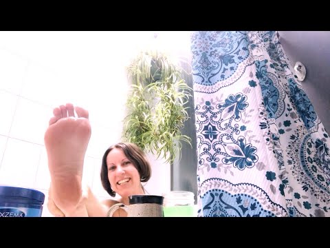 ASMR FEET washing  bathtime chit chat chatting together