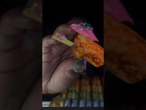Bomb! #asmr #longnails #eatingsound  #macaronasmr #mukbang #shorts