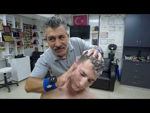 THE POWER OF ASMR MASSAGE WITH MUNUR ONKAN. WITH LOTS OF FOAM  HEAD MASSAGE