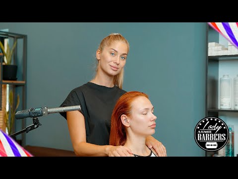 ASMR Head Massage with Massager by Barber Lady Olga