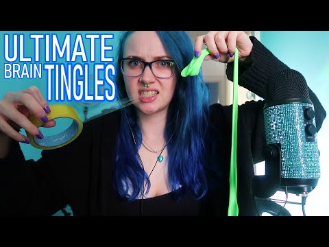 ASMR Putty Mic Tapping, Crinkly Tape Brushing & Sticky Balls (ULTIMATE BRAIN TINGLES) 😍