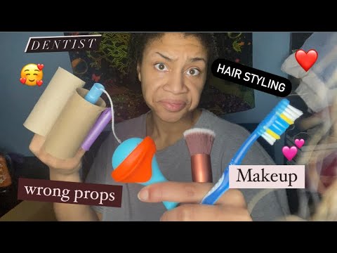 ASMR - Wrong Props Hairstyling, Makeup, And Doctors Office
