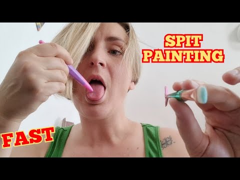 🎨🔥 ASMR FAST & AGGRESSIVE SPIT PAINTING 💦💥 (No Talking) for SLEEP & TINGLES! 😴✨