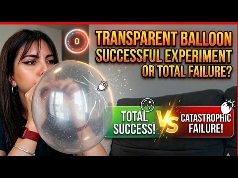 ASMR Transparent Balloon blowing experiment! #blowingballoon #asmrblowingballoons 
